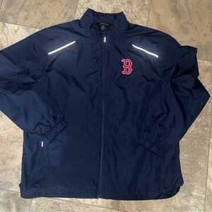 MLB Core 365 Men's Full-Zip Lightweight Windbreaker Red Socks/Boston XL